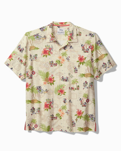 Disney Veracruz Cay Huladay Adventure Camp Shirt Bleached Sand | Tommy Bahama Everyday - Disney Veracruz Cay Huladay Adventure Camp Shirt