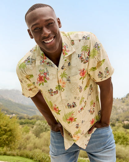 Disney Veracruz Cay Huladay Adventure Camp Shirt Bleached Sand | Tommy Bahama Everyday - Disney Veracruz Cay Huladay Adventure Camp Shirt
