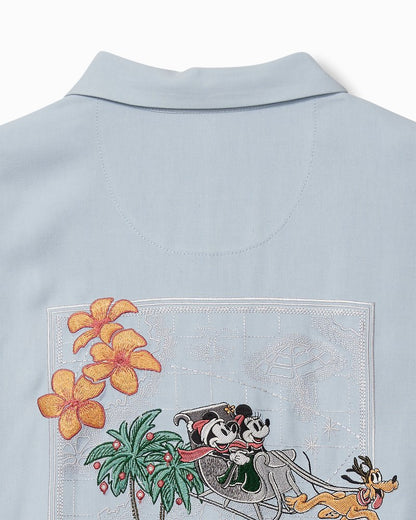 Disney Huladay Sleigh Ride Silk Camp Shirt Silvery Blue | Tommy Bahama Trusted - Disney Huladay Sleigh Ride Silk Camp Shirt