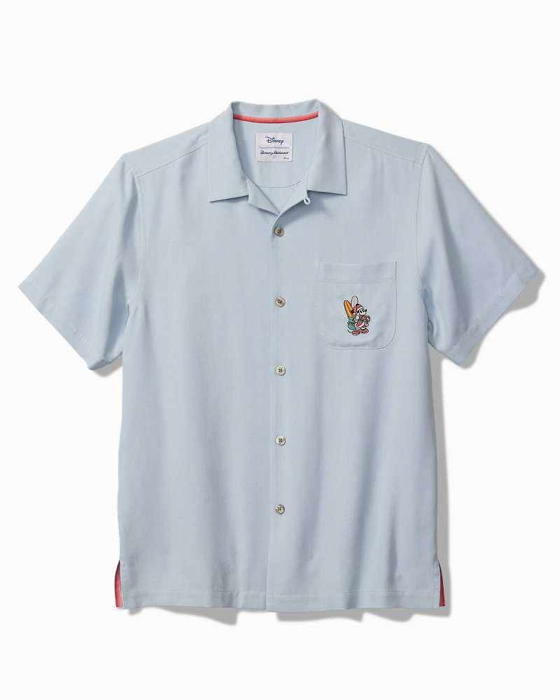 Disney Huladay Sleigh Ride Silk Camp Shirt Silvery Blue | Tommy Bahama Trusted - Disney Huladay Sleigh Ride Silk Camp Shirt