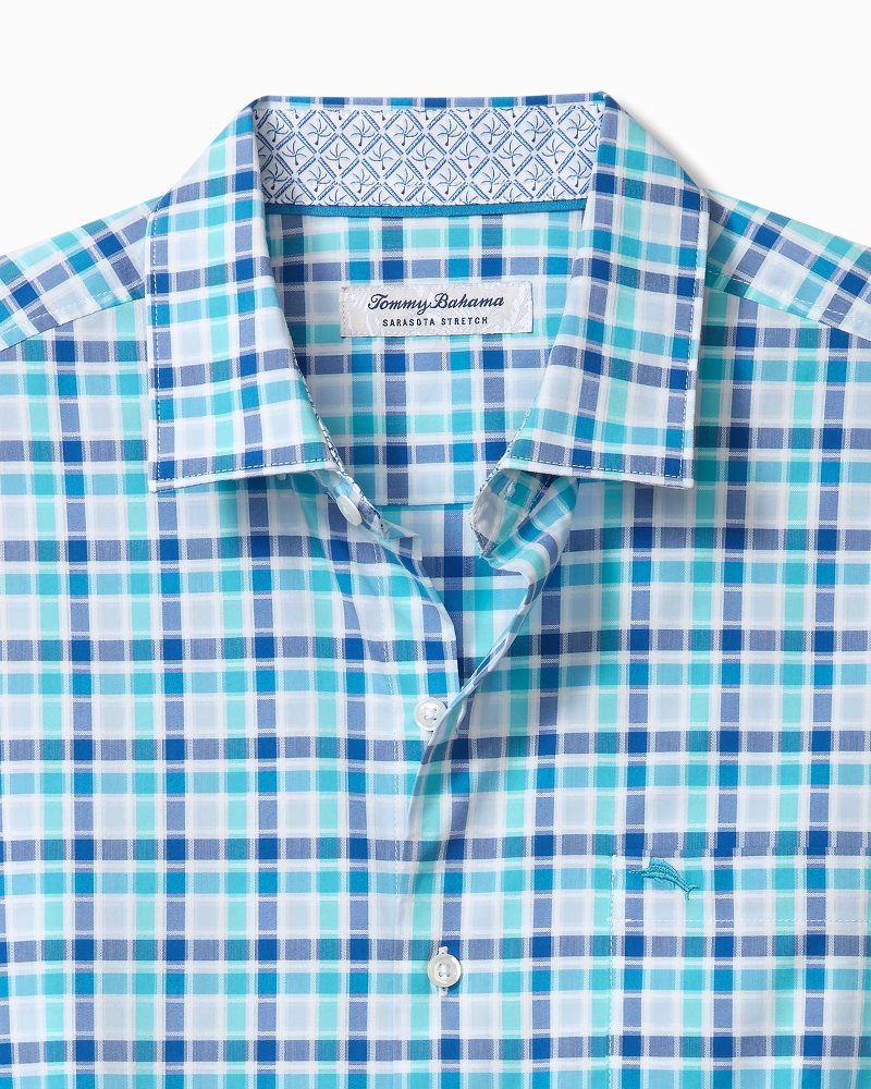 Sarasota Stretch St. Kitts Check IslandZone® Shirt Cobalt Craze | Tommy Bahama Trusted - Sarasota Stretch St. Kitts Check IslandZone® Shirt