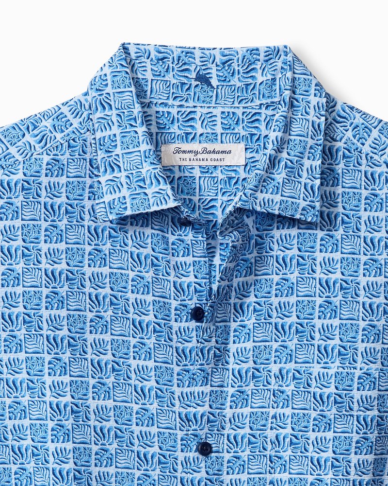 Bahama Coast Cozumel Tiles IslandZone® Shirt Dew Drop | Tommy Bahama Essential - Bahama Coast Cozumel Tiles IslandZone® Shirt