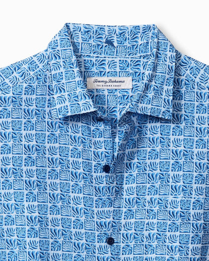 Bahama Coast Cozumel Tiles IslandZone® Shirt Dew Drop | Tommy Bahama Essential - Bahama Coast Cozumel Tiles IslandZone® Shirt