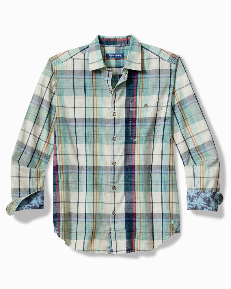 Sunwash Check Long-Sleeve Shirt Azul Mar | Tommy Bahama Essential - Sunwash Check Long-Sleeve Shirt
