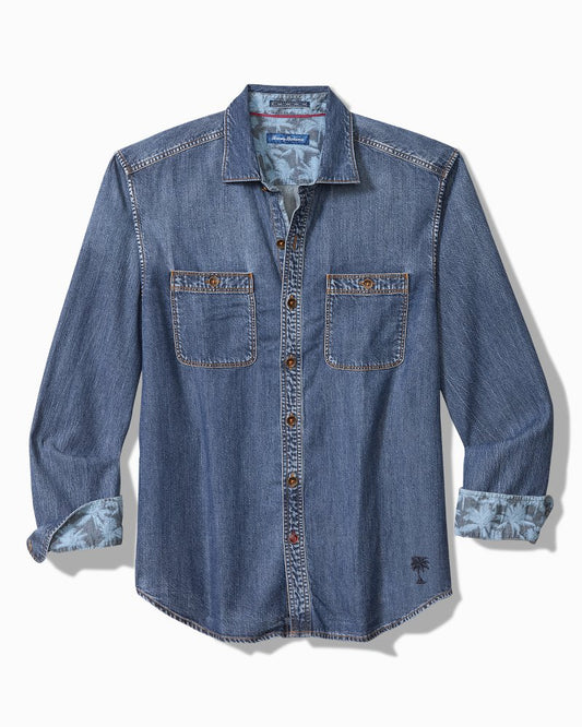 Indio Canyon Long-Sleeve Shirt Dark Indigo | Tommy Bahama Premium - Indio Canyon Long-Sleeve Shirt