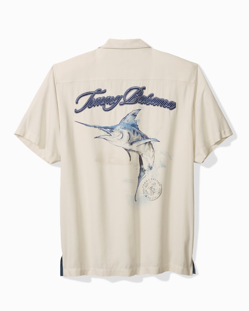 Marlin Paradise Silk Camp Shirt Continental | Tommy Bahama Quality - Marlin Paradise Silk Camp Shirt