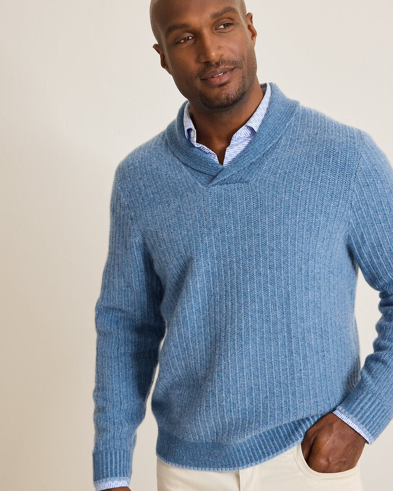 Soundscape Cashmere Sweater Baltic | Tommy Bahama Featured - Soundscape Cashmere Sweater