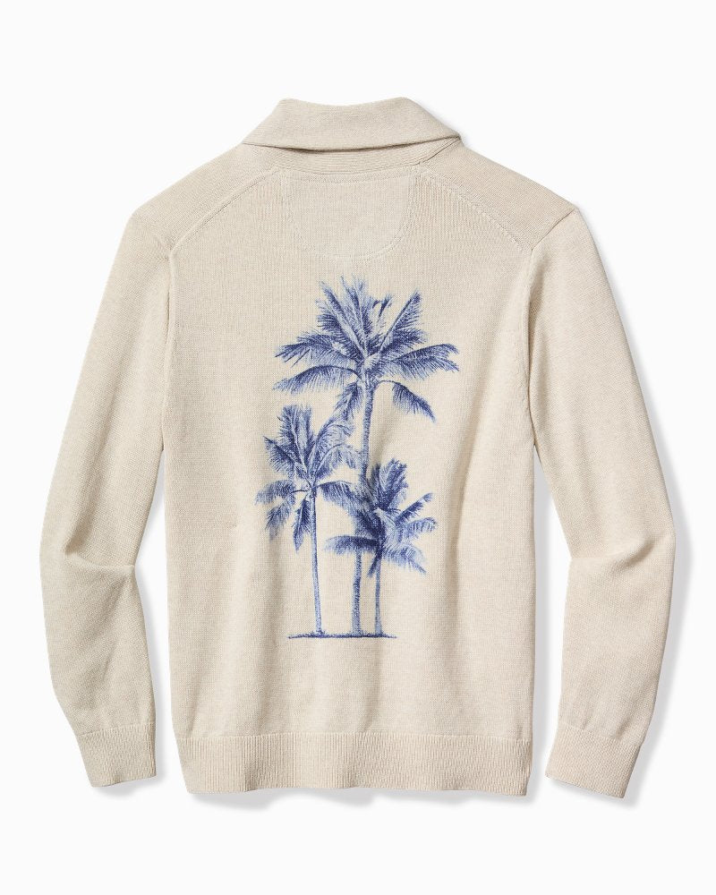 Palm Perfection Cardigan Bleached Sand | Tommy Bahama Essential - Palm Perfection Cardigan