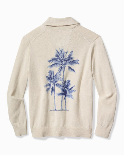 Palm Perfection Cardigan Bleached Sand | Tommy Bahama Essential - Palm Perfection Cardigan