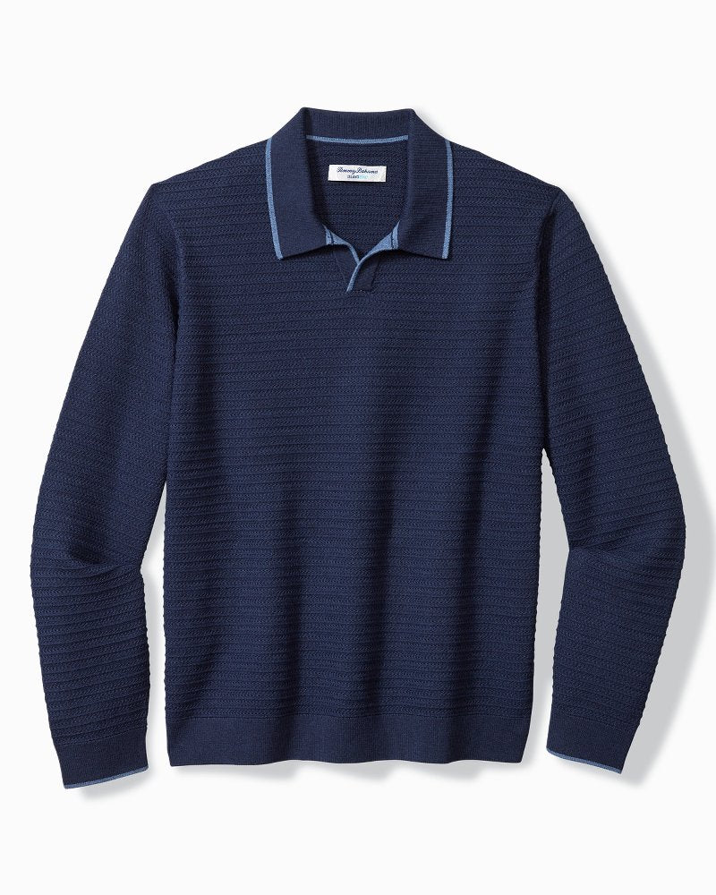 Coolside Harbor IslandZone® Sweater Polo Navy | Tommy Bahama Popular - Coolside Harbor IslandZone® Sweater Polo