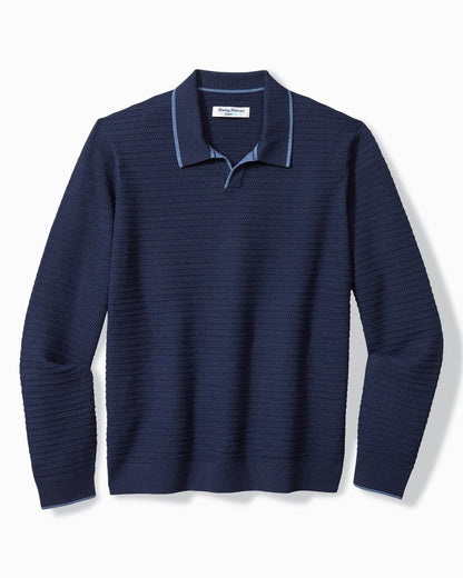 Coolside Harbor IslandZone® Sweater Polo Navy | Tommy Bahama Popular - Coolside Harbor IslandZone® Sweater Polo