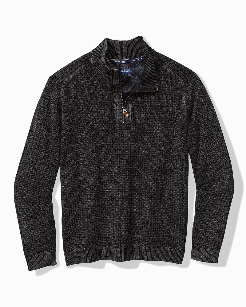 Sunbreak Half-Zip Sweater Black | Tommy Bahama New - Sunbreak Half-Zip Sweater