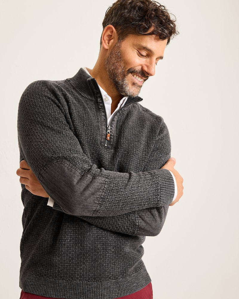 Sunbreak Half-Zip Sweater Black | Tommy Bahama New - Sunbreak Half-Zip Sweater