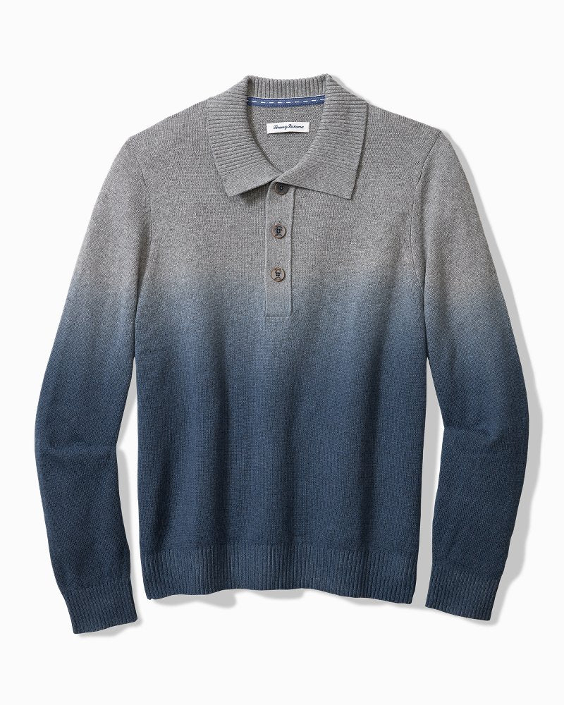 Ombré Dip-Dye Sweater Polo Dress Blues | Tommy Bahama Recommended - Ombré Dip-Dye Sweater Polo