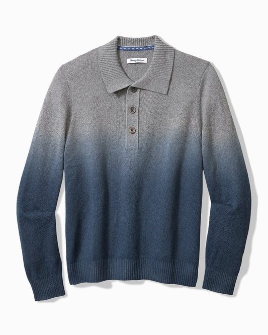 Ombré Dip-Dye Sweater Polo Dress Blues | Tommy Bahama Recommended - Ombré Dip-Dye Sweater Polo