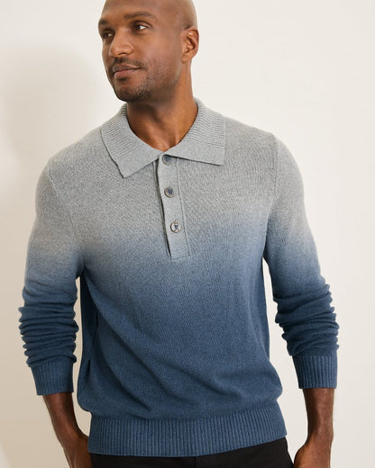 Ombré Dip-Dye Sweater Polo Dress Blues | Tommy Bahama Recommended - Ombré Dip-Dye Sweater Polo