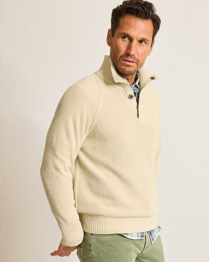Shoreline Surfcomber Snap-Mock Sweater Warm Mist | Tommy Bahama Popular - Shoreline Surfcomber Snap-Mock Sweater