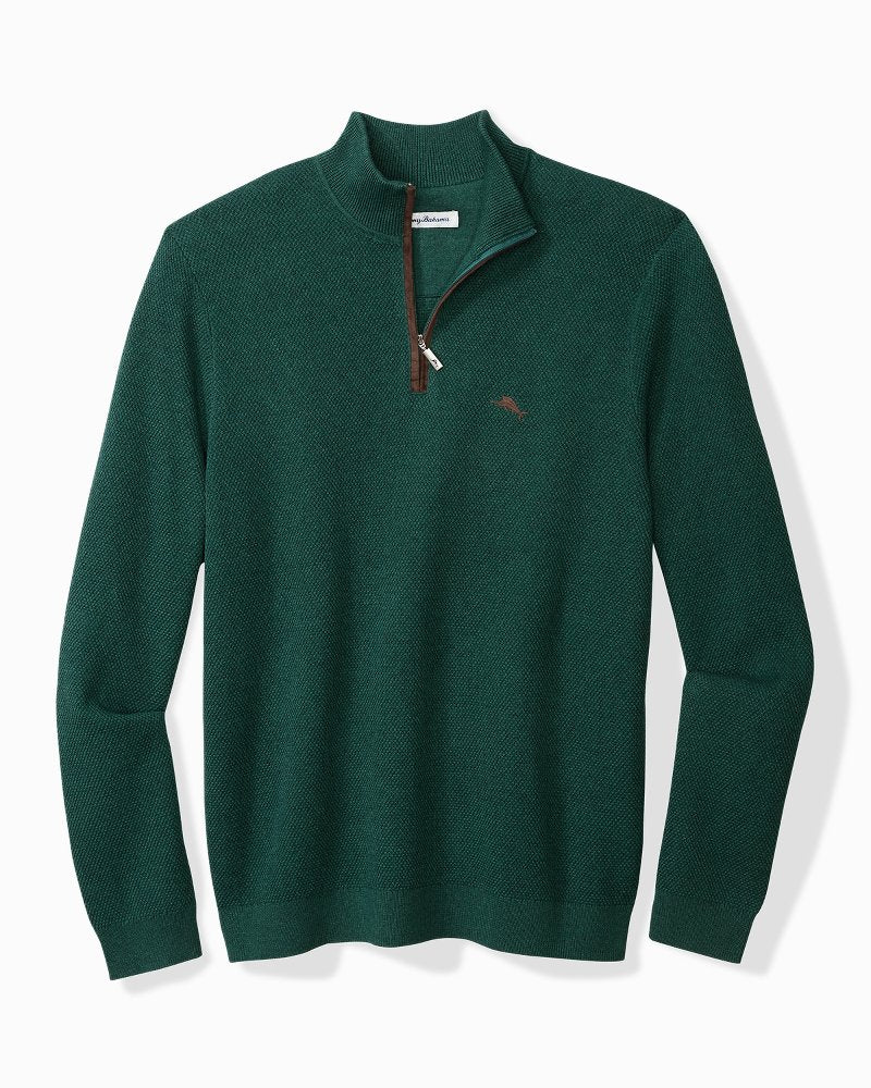 Marlin Luxe Half-Zip Sweater Seaway Heather | Tommy Bahama Exclusive - Marlin Luxe Half-Zip Sweater