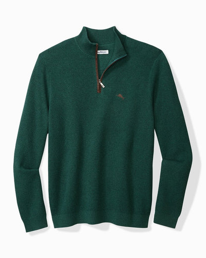Marlin Luxe Half-Zip Sweater Seaway Heather | Tommy Bahama Exclusive - Marlin Luxe Half-Zip Sweater