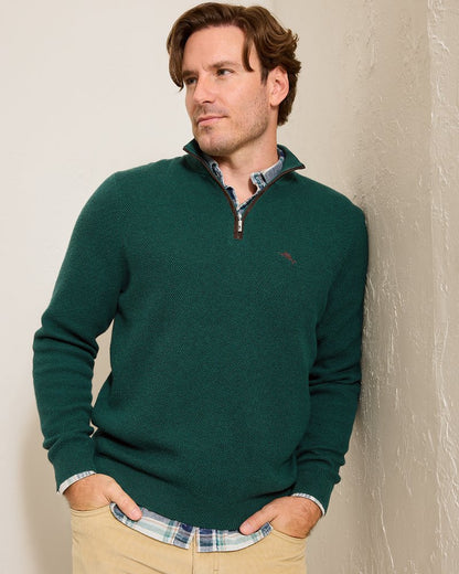 Marlin Luxe Half-Zip Sweater Seaway Heather | Tommy Bahama Exclusive - Marlin Luxe Half-Zip Sweater