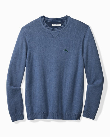 Marlin Luxe Crew Sweater Dutch Blue Hthr | Tommy Bahama Recommended - Marlin Luxe Crew Sweater
