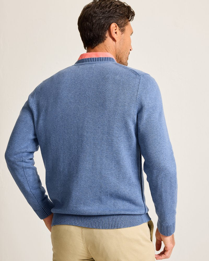 Marlin Luxe Crew Sweater Dutch Blue Hthr | Tommy Bahama Recommended - Marlin Luxe Crew Sweater