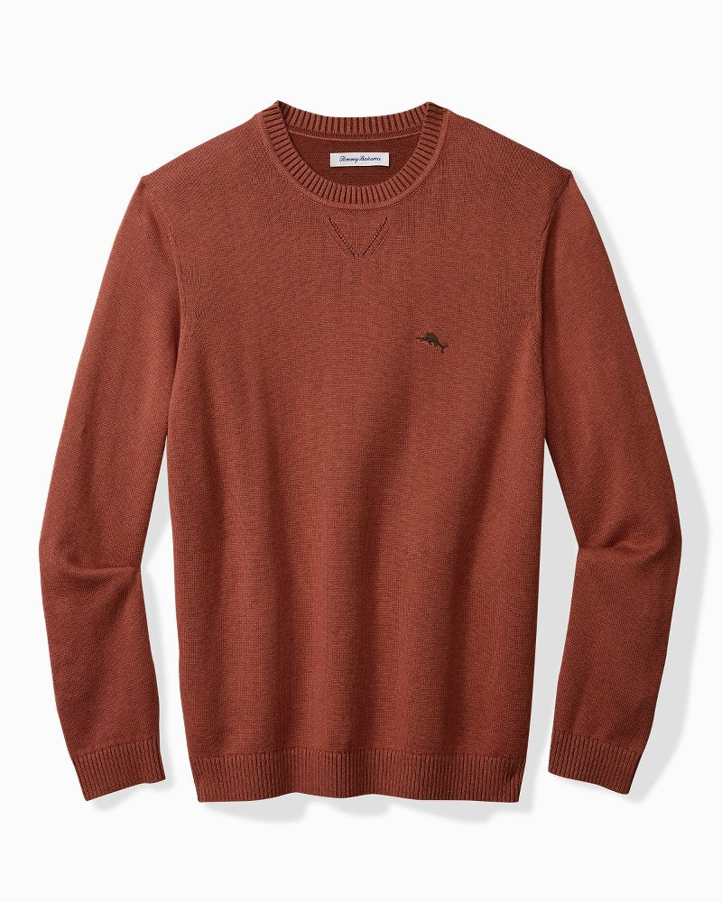 Marlin Luxe Crew Sweater Spicy Clay Heather | Tommy Bahama Smart Buy - Marlin Luxe Crew Sweater