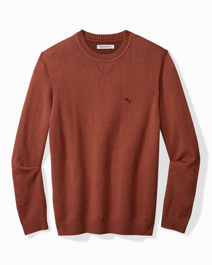 Marlin Luxe Crew Sweater Spicy Clay Heather | Tommy Bahama Smart Buy - Marlin Luxe Crew Sweater