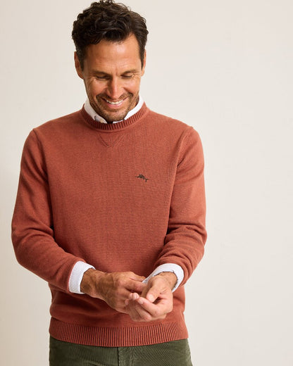 Marlin Luxe Crew Sweater Spicy Clay Heather | Tommy Bahama Smart Buy - Marlin Luxe Crew Sweater