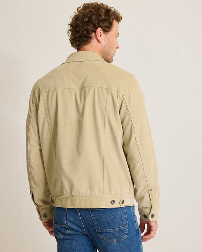 Canyon Cord Trucker Jacket Stone Khaki | Tommy Bahama New - Canyon Cord Trucker Jacket