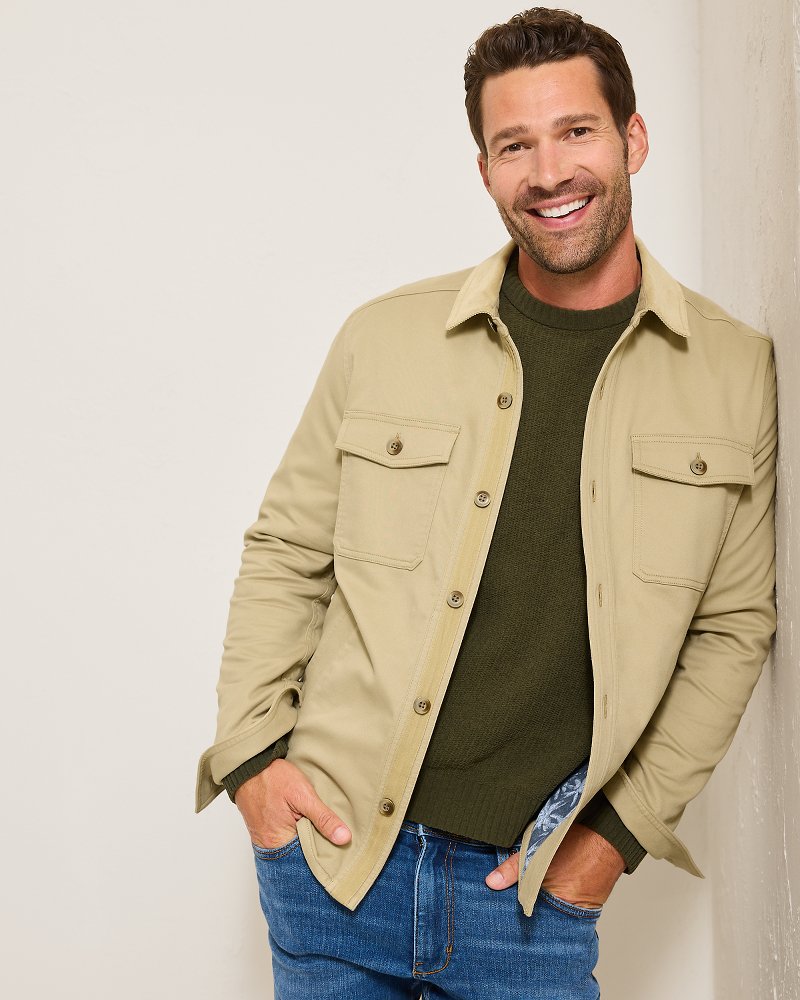 Harbor Point Shirt Jacket Stone Khaki | Tommy Bahama Trending - Harbor Point Shirt Jacket