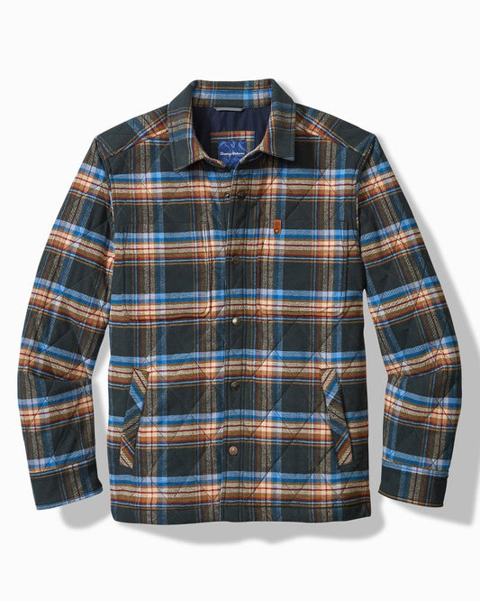 Oak Harbor Flannel Shirt Jacket Deep Slate | Tommy Bahama Top Pick - Oak Harbor Flannel Shirt Jacket