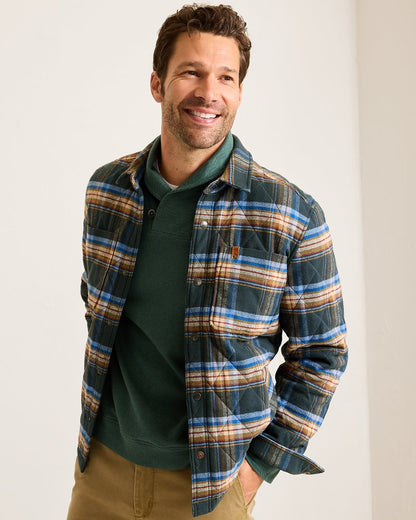 Oak Harbor Flannel Shirt Jacket Deep Slate | Tommy Bahama Top Pick - Oak Harbor Flannel Shirt Jacket
