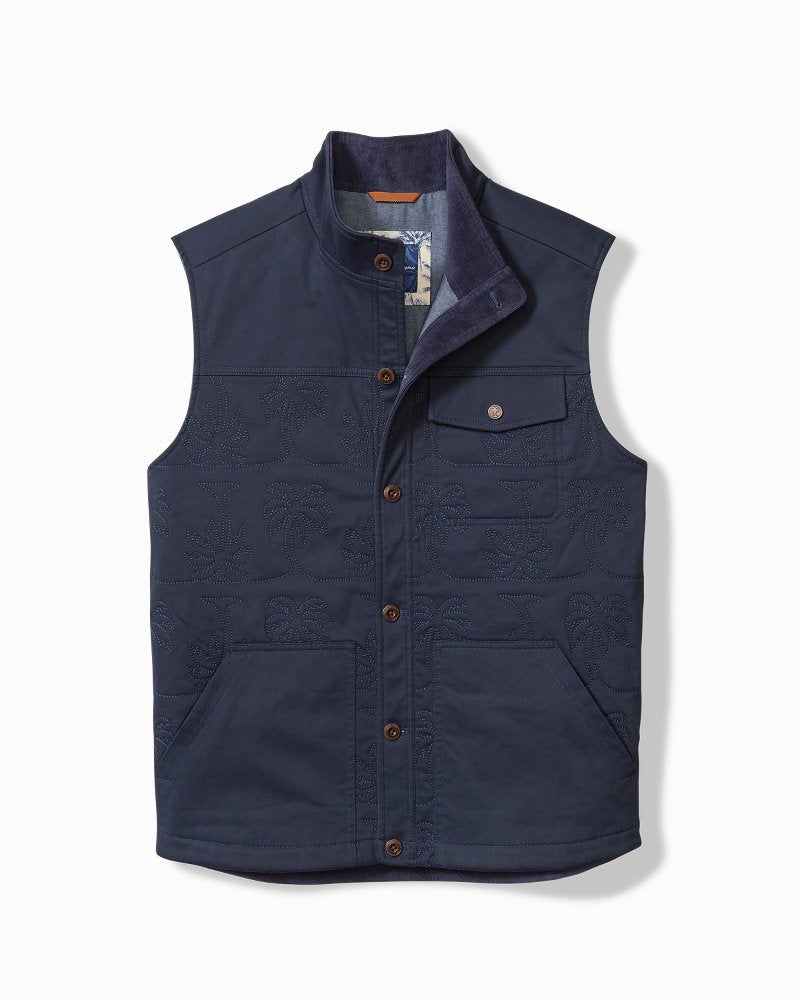 Palisades Palm Quilted Vest Maritime | Tommy Bahama Top Pick - Palisades Palm Quilted Vest