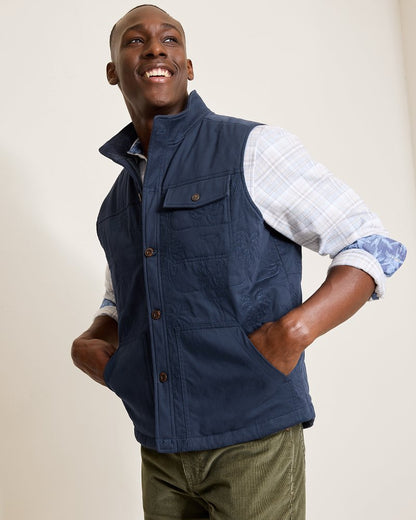 Palisades Palm Quilted Vest Maritime | Tommy Bahama Top Pick - Palisades Palm Quilted Vest