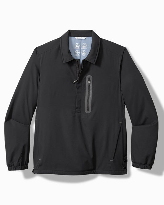 Ocean Driver Performance Popover Jacket Jet Black | Tommy Bahama New - Ocean Driver Performance Popover Jacket