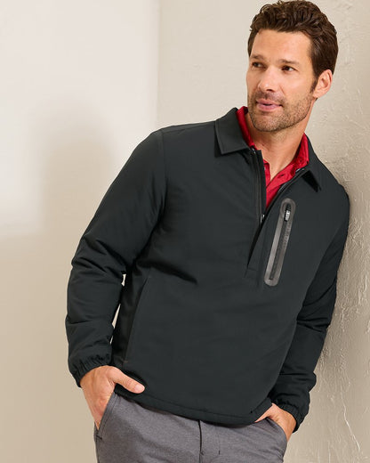 Ocean Driver Performance Popover Jacket Jet Black | Tommy Bahama New - Ocean Driver Performance Popover Jacket