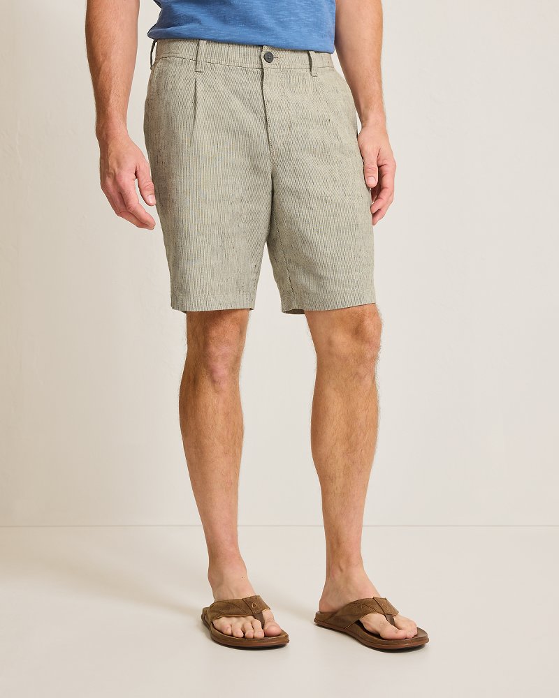 Isla Sands Stripe Stretch-Linen 9-Inch Shorts Beach | Tommy Bahama Popular - Isla Sands Stripe Stretch-Linen 9-Inch Shorts