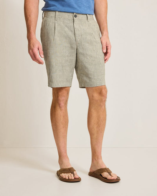 Isla Sands Stripe Stretch-Linen 9-Inch Shorts Beach | Tommy Bahama Popular - Isla Sands Stripe Stretch-Linen 9-Inch Shorts