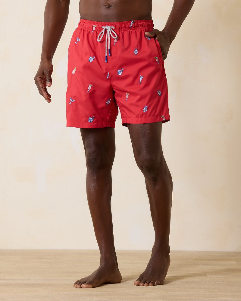 Naples Rita Rumble 6-Inch Swim Trunks Lollipop Red | Tommy Bahama Customer Favorite - Naples Rita Rumble 6-Inch Swim Trunks