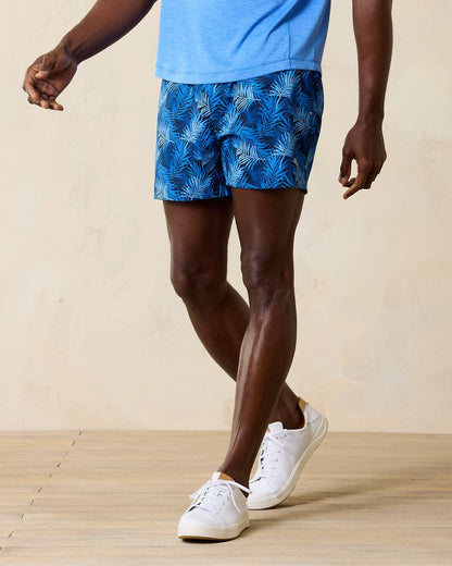Maui Breaker Palm Route 5-Inch Hybrid Shorts Cobalt Sea | Tommy Bahama Customer Favorite - Maui Breaker Palm Route 5-Inch Hybrid Shorts