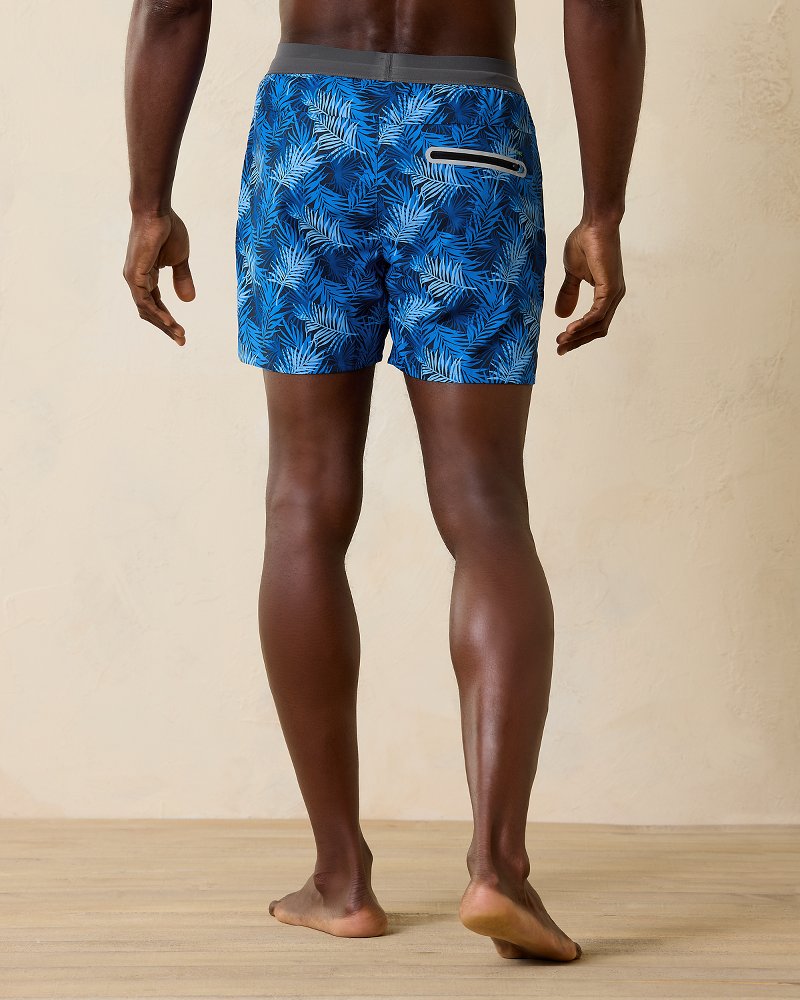 Maui Breaker Palm Route 5-Inch Hybrid Shorts Cobalt Sea | Tommy Bahama Customer Favorite - Maui Breaker Palm Route 5-Inch Hybrid Shorts