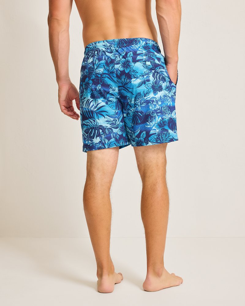 Naples Ocean Escape 6-Inch Swim Trunks Eclipse | Tommy Bahama New - Naples Ocean Escape 6-Inch Swim Trunks