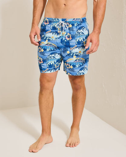 Naples Ocean Echoes 6-Inch Swim Trunks Pool Tile | Tommy Bahama Popular - Naples Ocean Echoes 6-Inch Swim Trunks