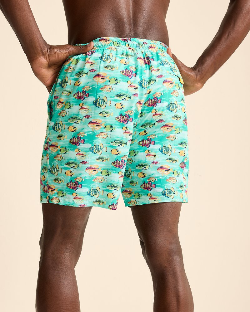 Naples Fintastic 6-Inch Swim Trunks Kohala Teal | Tommy Bahama Exclusive - Naples Fintastic 6-Inch Swim Trunks