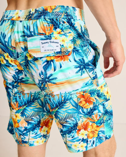 Baja Surfside Sounds 9-Inch Boardshorts Kohala Teal | Tommy Bahama Premium - Baja Surfside Sounds 9-Inch Boardshorts