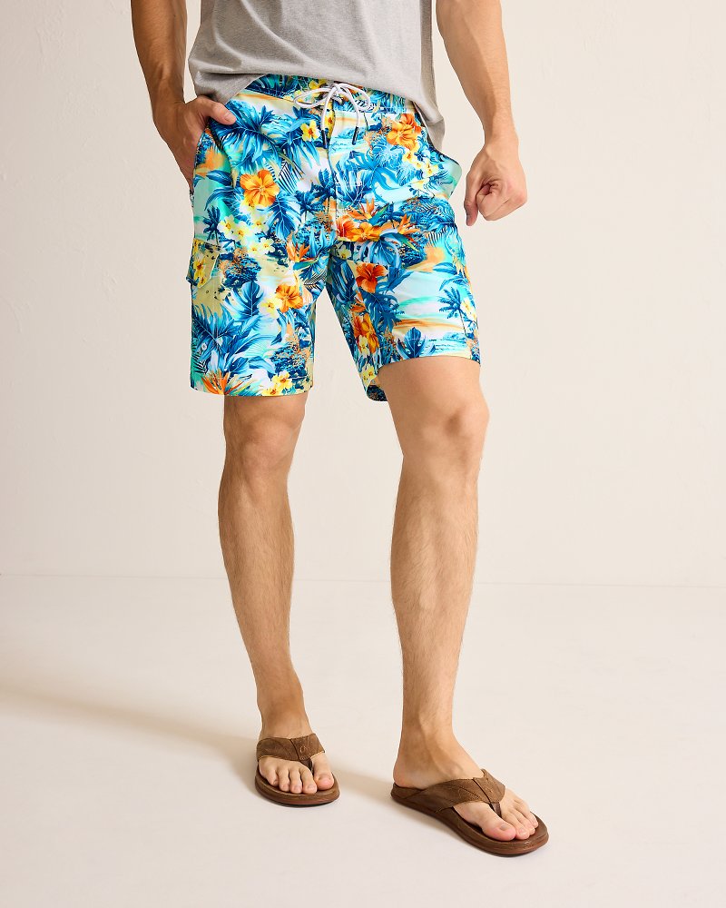 Baja Surfside Sounds 9-Inch Boardshorts Kohala Teal | Tommy Bahama Premium - Baja Surfside Sounds 9-Inch Boardshorts