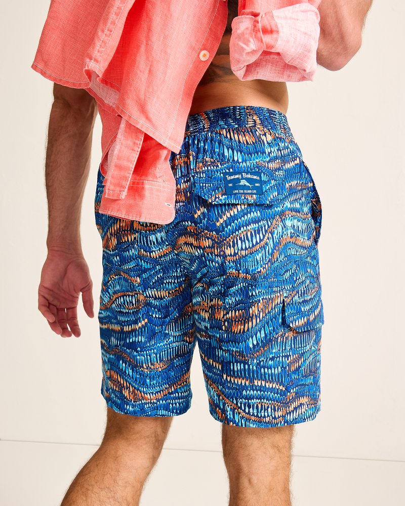 Baja Monte Rio Geo 9-Inch Boardshorts Kingdom Blue | Tommy Bahama Trusted - Baja Monte Rio Geo 9-Inch Boardshorts