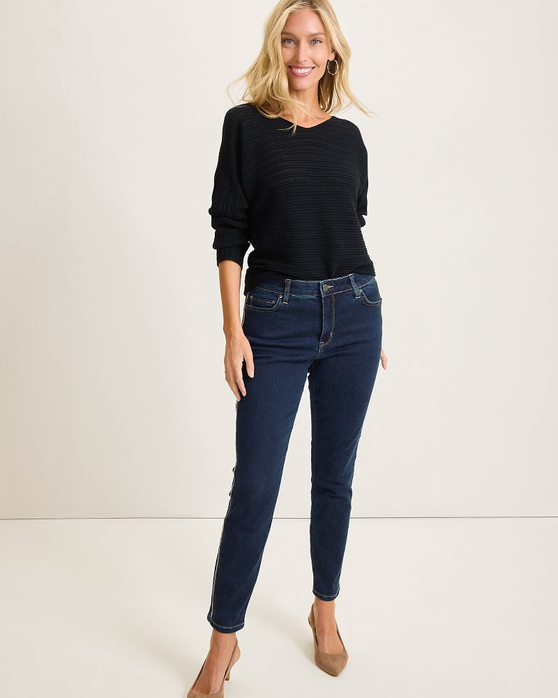 Boracay® Indigo Tux High-Rise Ankle Jeans Deep Ocean Wash | Tommy Bahama Recommended - Boracay® Indigo Tux High-Rise Ankle Jeans