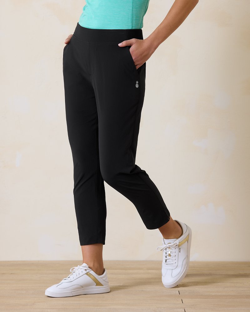 Alicia IslandZone® Cropped Easy Pants Black | Tommy Bahama Signature - Alicia IslandZone® Cropped Easy Pants